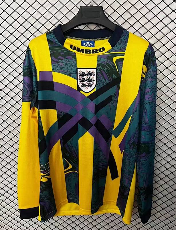 1996 England Goalkeeper Retro Fans Version Long Jersey · 6
