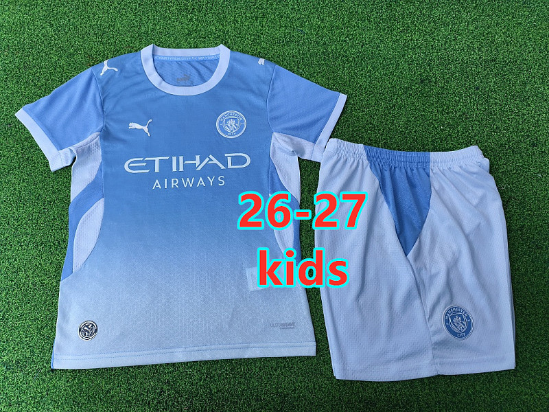 Manchester City Home Kids Player Version Kit 16#-28#