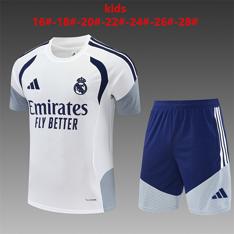 Real Madrid Kids Short Sleeve Tracksuit 16#-28# · 2