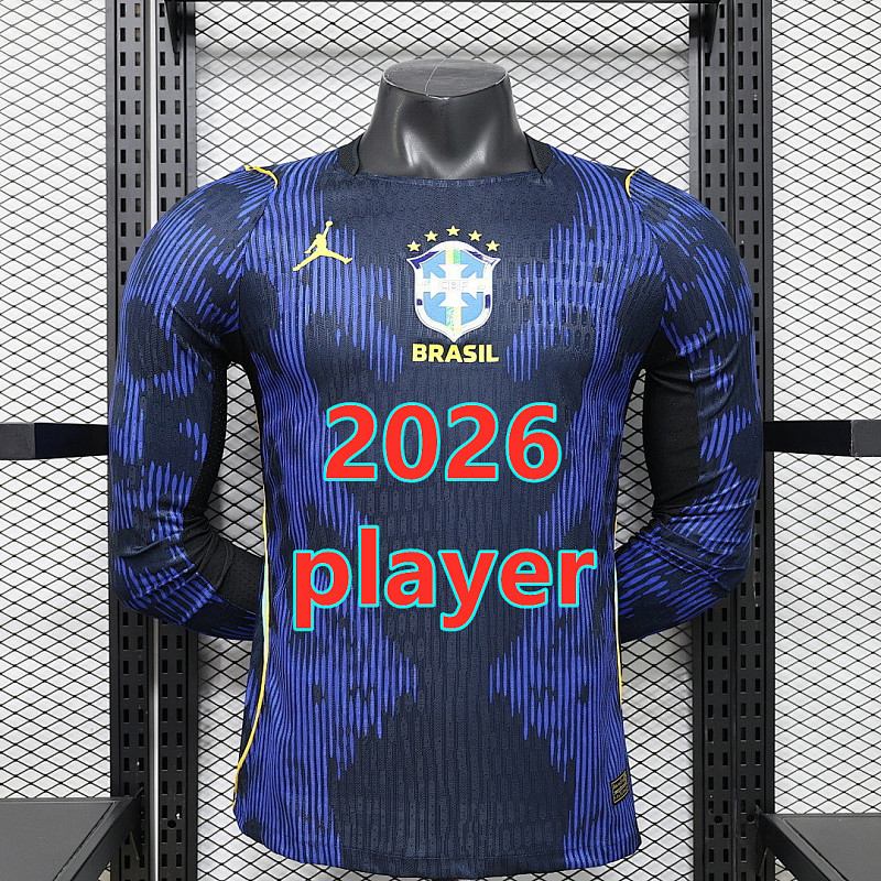 2026 Brazil Away Player Long 32 Teams Jersey 32 · 2