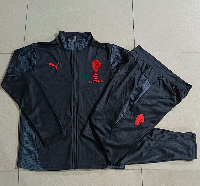Ac Milan Kids Long Zipper Jacket 10#-18# Ac 3