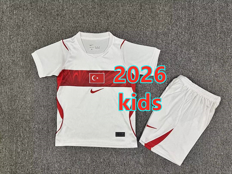 2026 Turkey Home Fans Version Kids Kit 16#-28# · 2