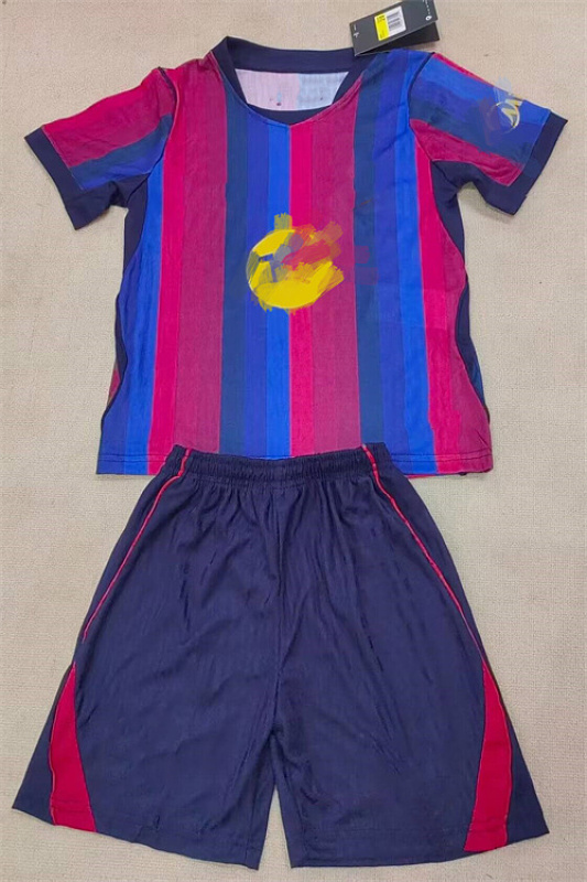 Barcelona Home Player Kids Jersey+shorts Kit 16#-28# · 2