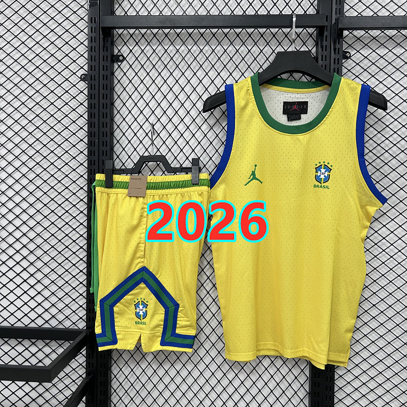 2026 Brazil Vest+shorts Basketball Kit