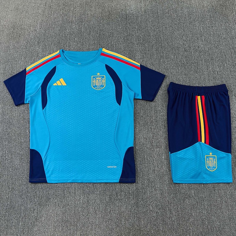 2026 Spain Kids Short Sleeve Tracksuit Kit 20#-28# · 4