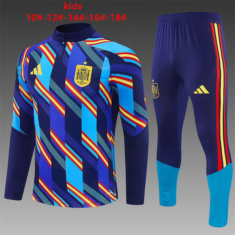 2026 Spain Kids Long Sleeve Tracksuit 10#-18# · 4