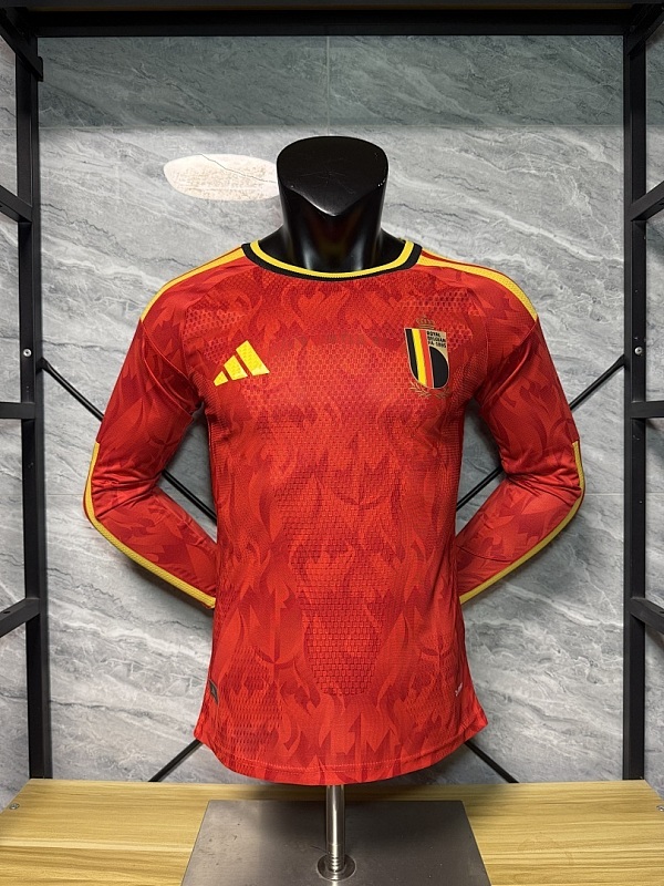 2026 Belgium Home Player Long 32 Teams Jersey 32 2