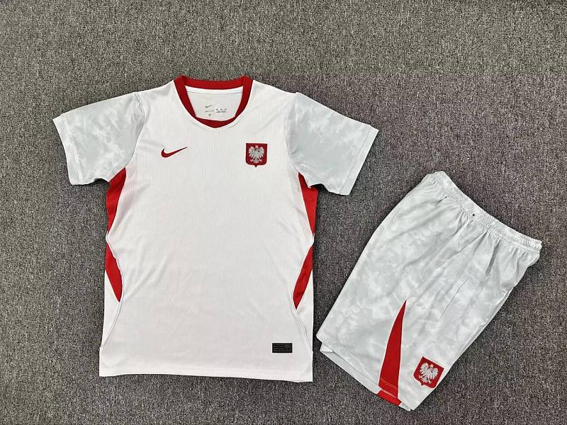 2026 Poland Home Kids Jersey+shorts Kit 16#-28# 4
