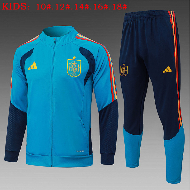 2026 Spain Kids Long Zipper Jacket 10#-18# · 3