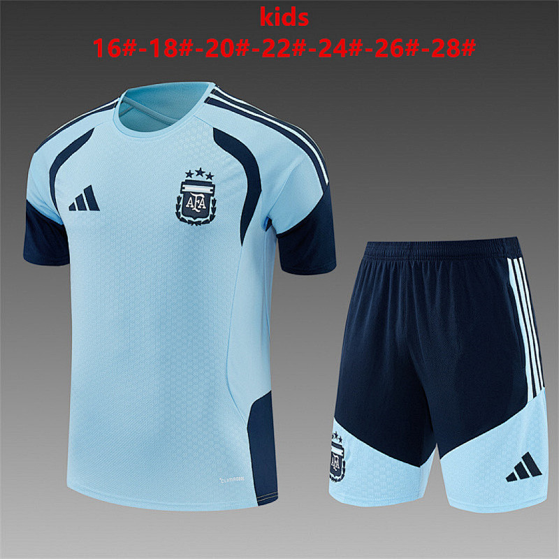 2026 Argentina Kids Short Sleeve Tracksuit 16#-28# · 4
