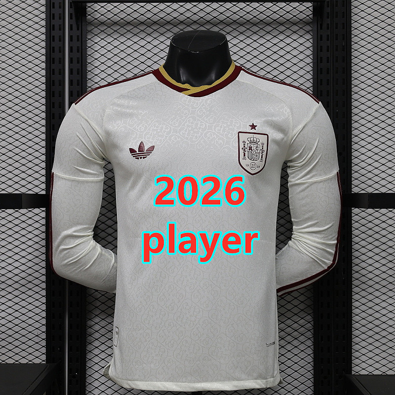 2026 Spain Away Player Long Jersey · 2
