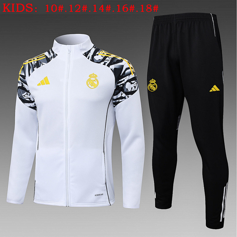Real Madrid Kids Long Zipper Jacket 10#-18# · 4