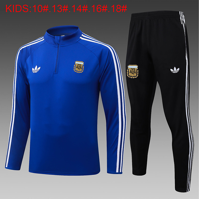 2026 Argentina Kids Long Sleeve Tracksuit 10#-18# · 5
