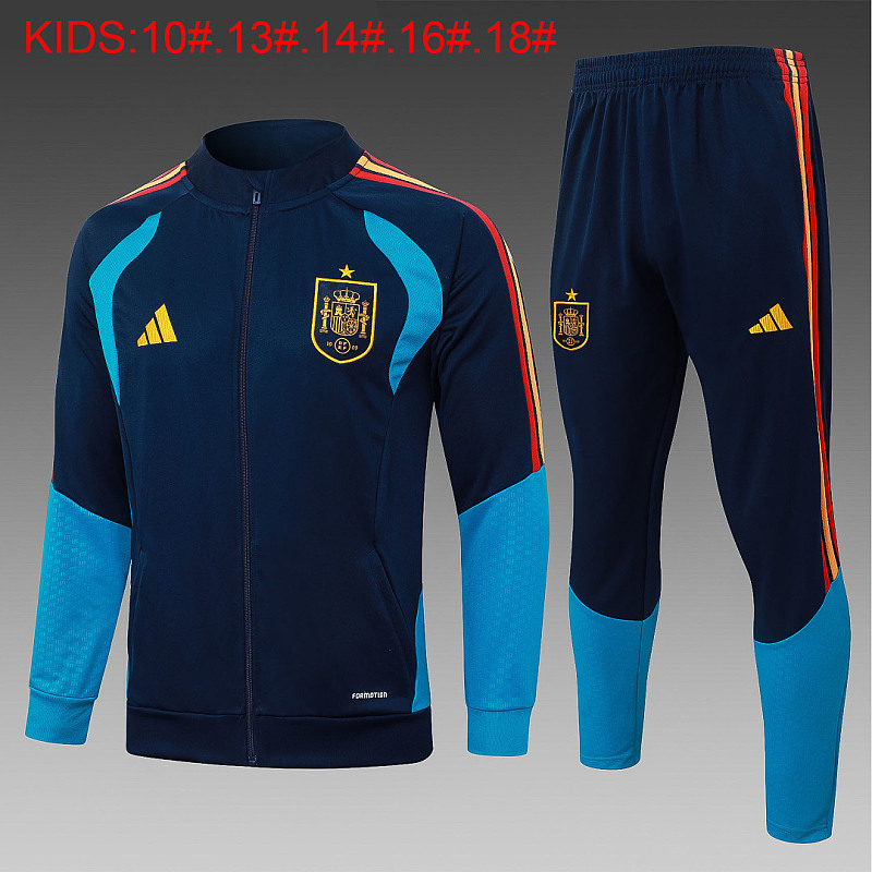 2026 Spain Kids Long Zipper Jacket 10#-18# · 5