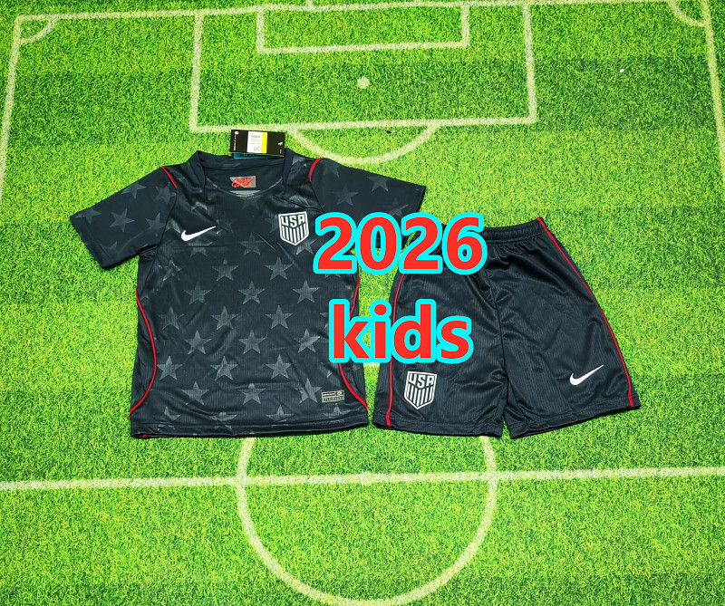2026 United States Away Kids Jersey+shorts Kit 16#-28# · 2
