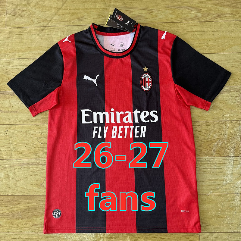 Ac Milan Home Fans Version Jersey Ac · 3
