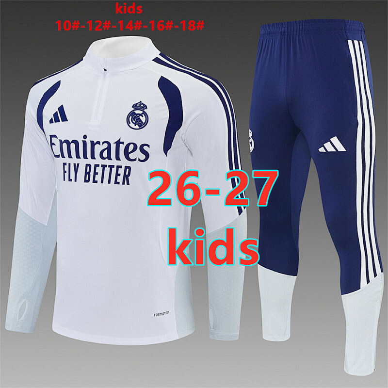 Real Madrid Kids Long Sleeve Tracksuit 10#-18#