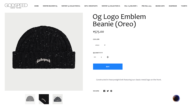 God Speed Og Logo Emblem Beanie Oreo 2