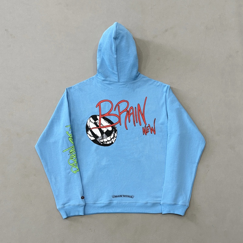 Chrome Hearts X Matty Boy "Brain New" Blue Hoodie 4
