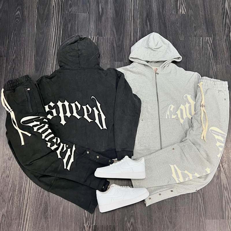 Heather Grey Og Logo Sweatsuit V2 Godspeed 3