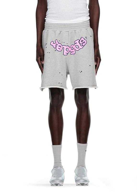 Sp5der Og Web Logo Sweat Short Heather Grey