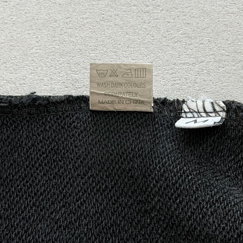 💦Washed Blank Hoodie Black 9