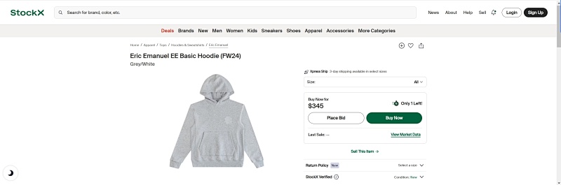Ee Basic Hoodie Grey/White 24FW 6