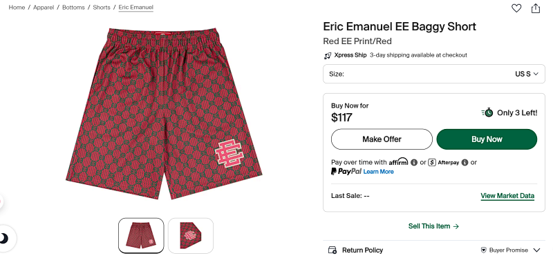Eric Emanuel Ee Baggy Short 3