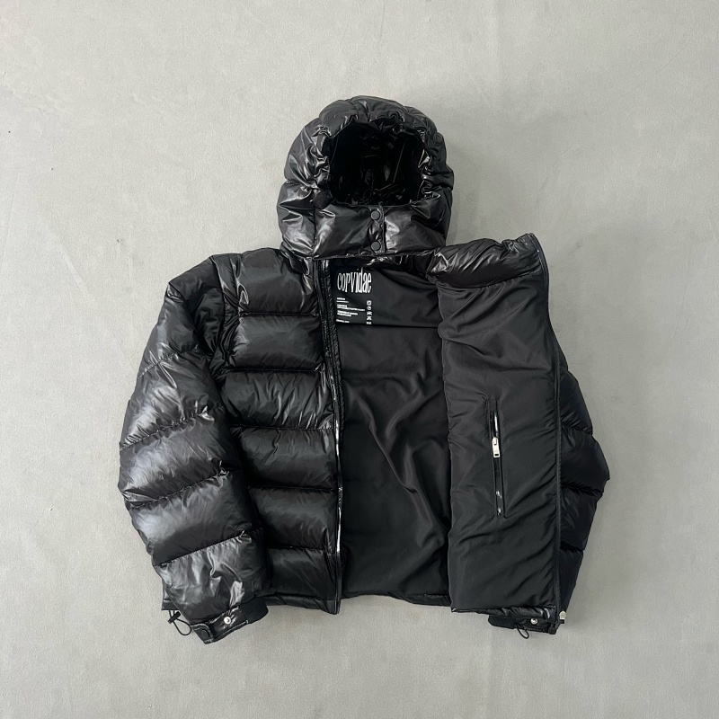 Corvidae Shiny Black V2 Puffer Jacket 9