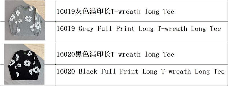 Denim Tears Long Sleeve Cotton Wreath T-shirt