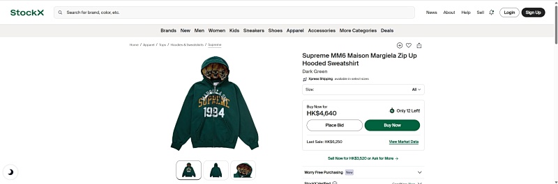 Supreme MM6 Zip Up Hooded Sweatshirt 3