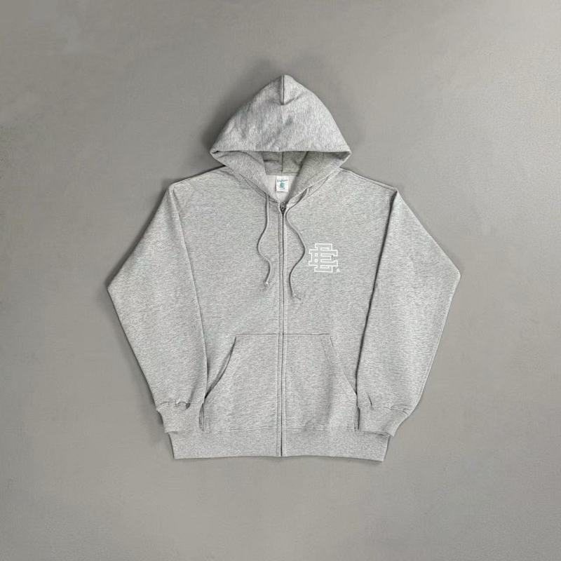 Ee Basic Zip Up Hoodie Fw24 Grey/White 4
