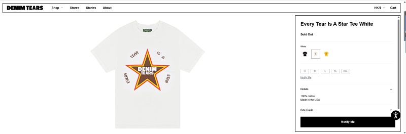 Denim Tears Every Tear Is A Star Tee 2