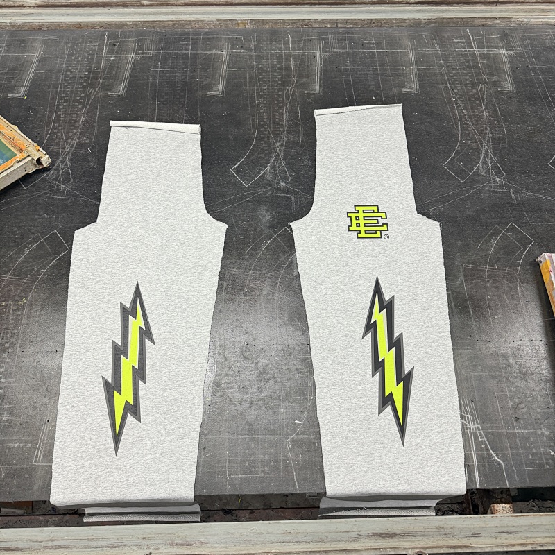 Eric Emanuel Ee Basic Hoodie Gray/Lime Bolt 24FW 10
