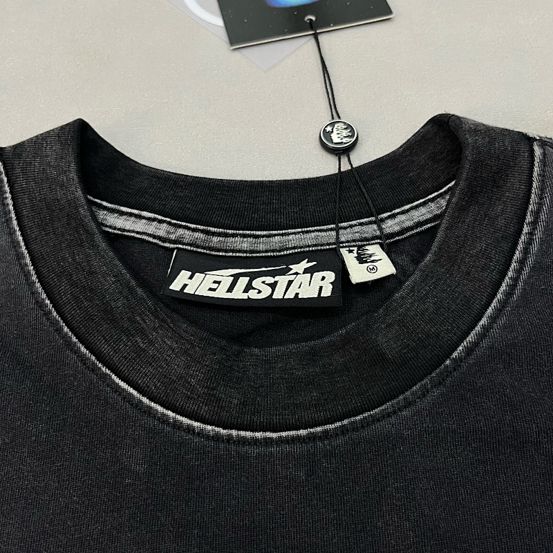 Hellstar Sports Core Logo T-Shirt 'Black/Aqua Blue' 8