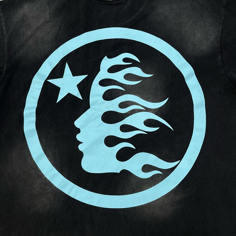 Hellstar Sports Core Logo T-Shirt 'Black/Aqua Blue' 6