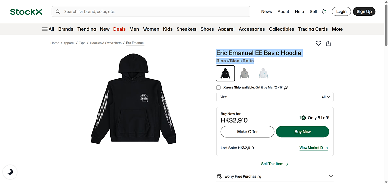 Ee Basic Heather Black/Black Bolts 2
