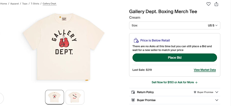 Gallery Dept. Boxing Merch Tee