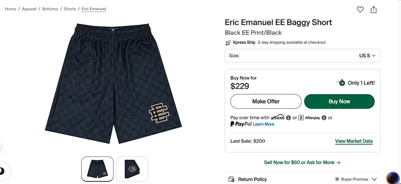 Eric Emanuel Ee Baggy Short 4