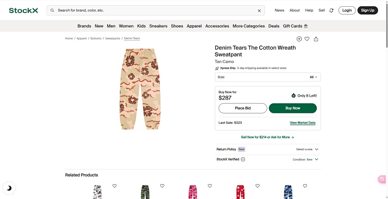 Denim Tears Camo Sweatpants 3