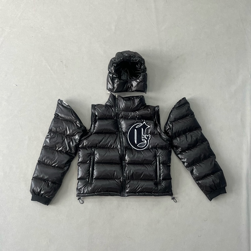 Corvidae Shiny Black V2 Puffer Jacket 7
