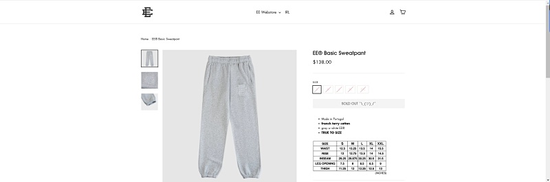 Ee Basic Hoodie Grey/White 24FW 5