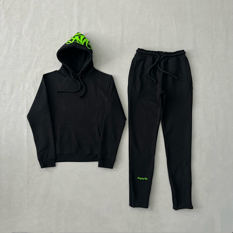 Discount Sy TracksuitBLACK/GREEN 7