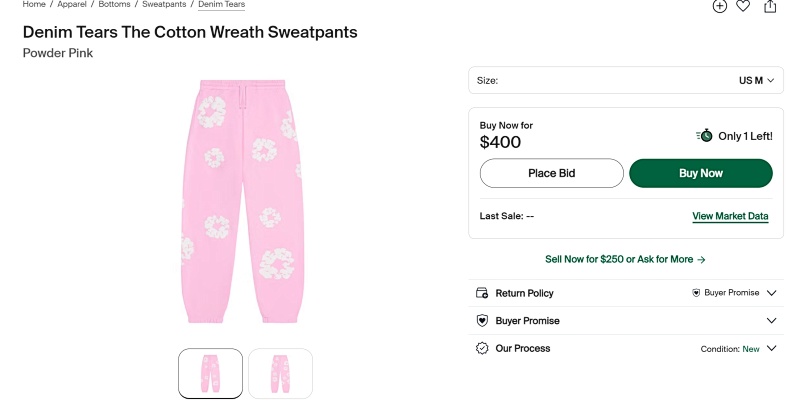 Denim Tears The Cotton Wreath Powder Pants 4