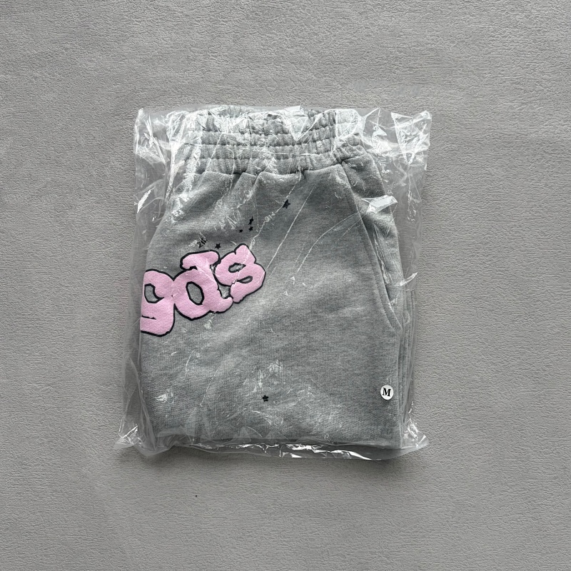 Sp5der Og Web Logo Sweat Short Heather Grey 12