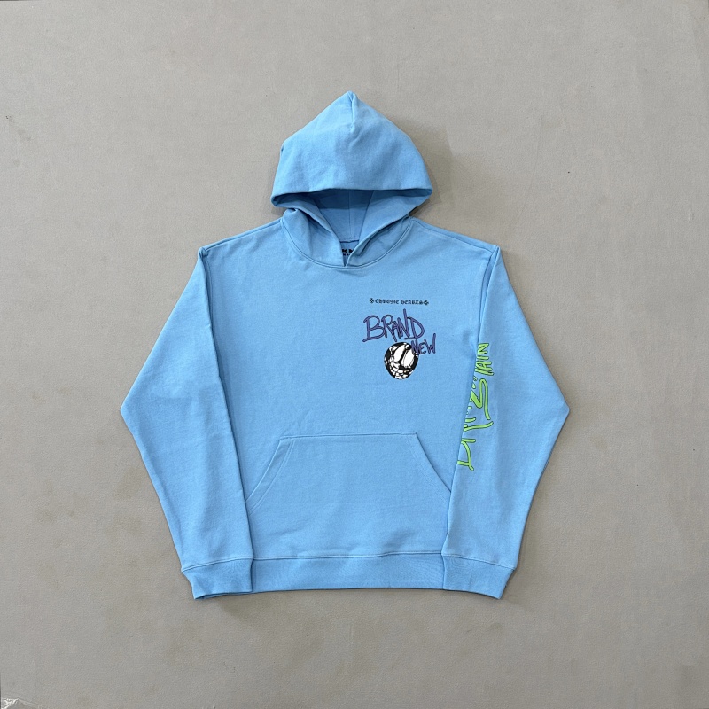 Chrome Hearts X Matty Boy "Brain New" Blue Hoodie 3