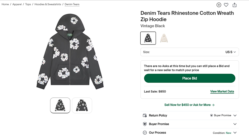 Rhinestone Cotton Wreath Zip Hoodie＆Pants 4