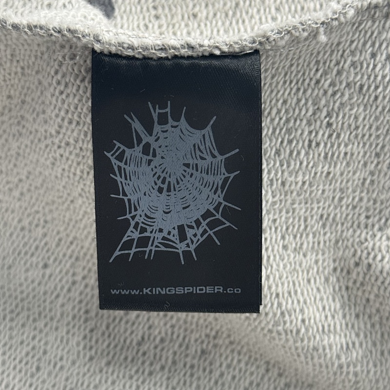 Sp5der Og Web Logo Sweat Short Heather Grey 9