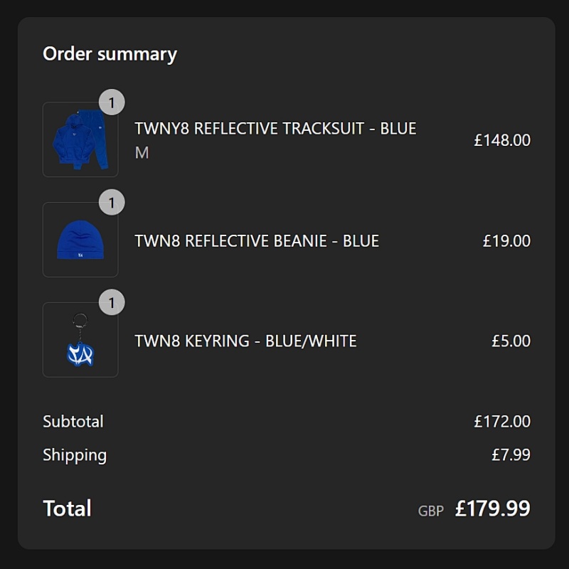 Twny8 Reflective Tracksuit - Blue 5