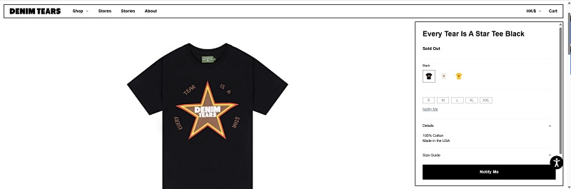Denim Tears Every Tear Is A Star Tee 3